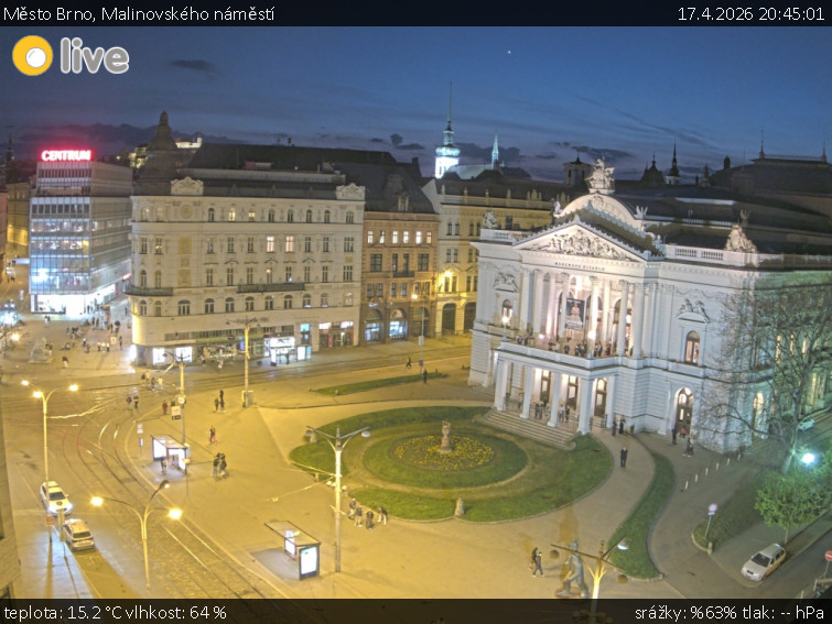 Město Brno - Malinovského náměstí - 17.4.2026 v 20:45