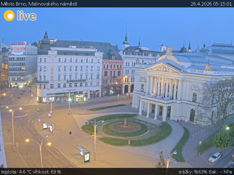 Město Brno - Malinovského náměstí - 28.4.2026 v 05:15