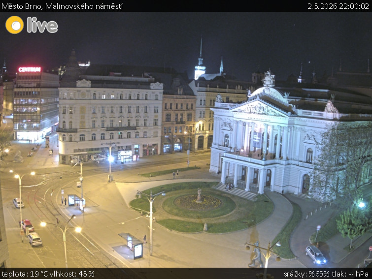 Město Brno - Malinovského náměstí - 2.5.2026 v 22:00