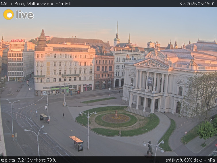 Město Brno - Malinovského náměstí - 3.5.2026 v 05:45