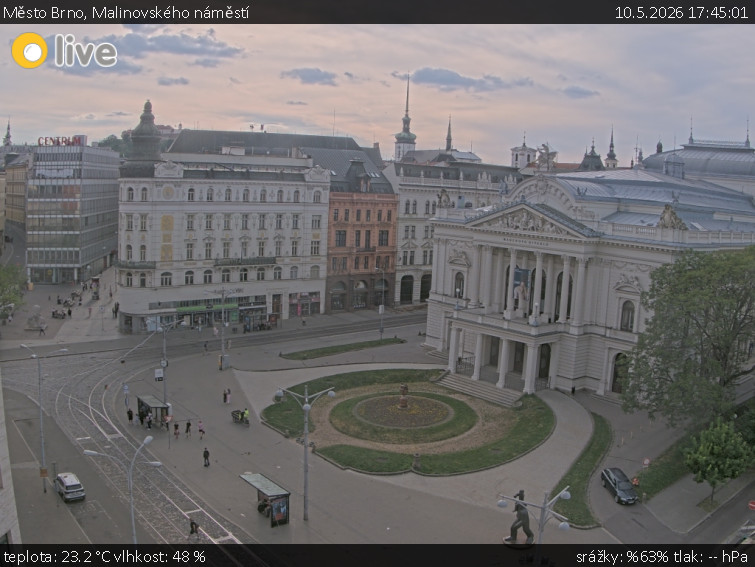 Město Brno - Malinovského náměstí - 10.5.2026 v 17:45