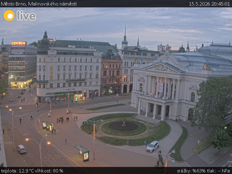 Město Brno - Malinovského náměstí - 15.5.2026 v 20:45