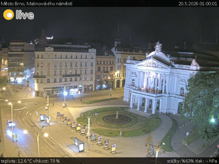 Město Brno - Malinovského náměstí - 20.5.2026 v 01:00