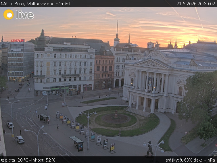 Město Brno - Malinovského náměstí - 21.5.2026 v 20:30