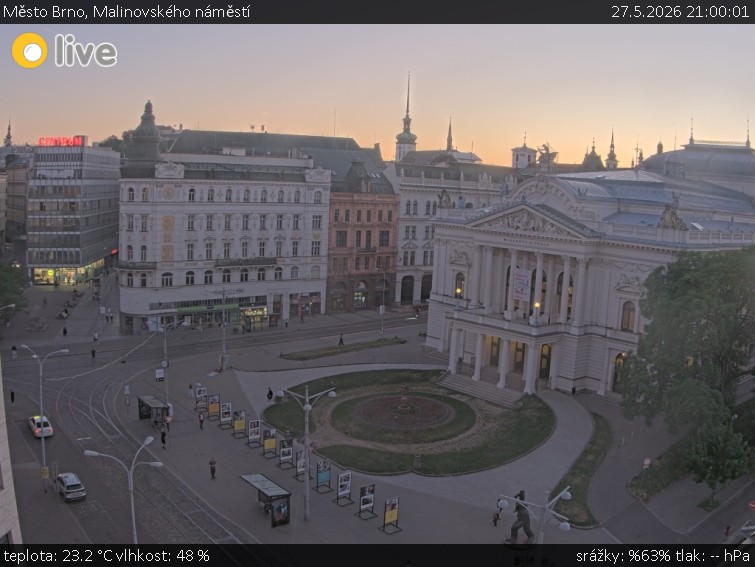 Město Brno - Malinovského náměstí - 27.5.2026 v 21:00