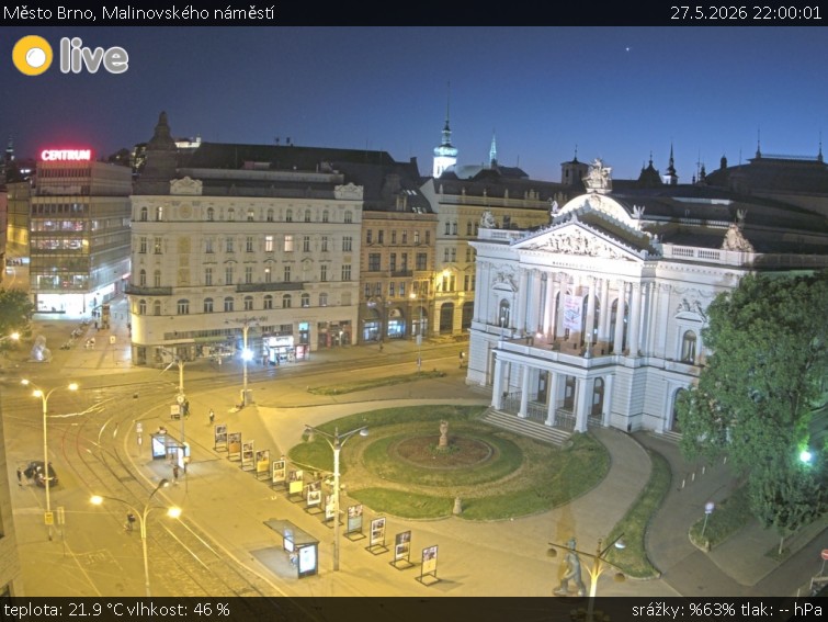 Město Brno - Malinovského náměstí - 27.5.2026 v 22:00