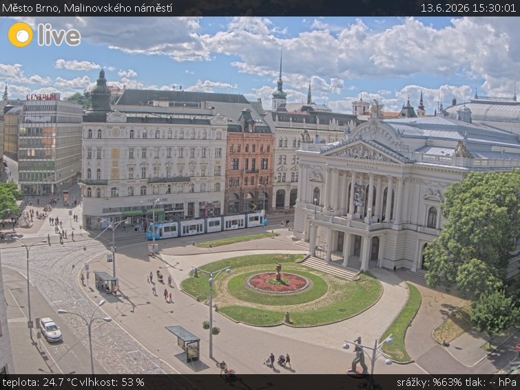 Město Brno - Malinovského náměstí - 13.6.2026 v 15:30