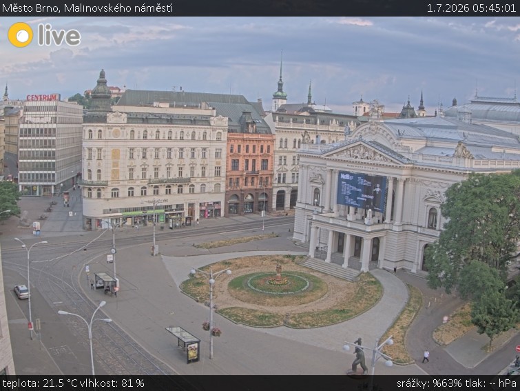 Město Brno - Malinovského náměstí - 1.7.2026 v 05:45