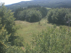 Kamera na svahu B, pohled od chaty
