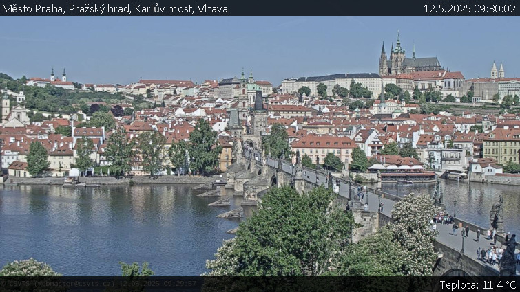 Město Praha - Pražský hrad, Karlův most, Vltava - 12.5.2025 v 09:30 Město Praha - Pražský hrad, Karlův most, Vltava - 12.5.2025 v 09:30