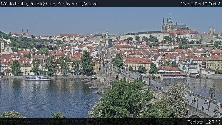 Město Praha - Pražský hrad, Karlův most, Vltava - 13.5.2025 v 10:00 Město Praha - Pražský hrad, Karlův most, Vltava - 13.5.2025 v 10:00