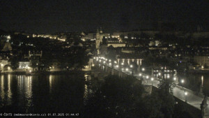 Město Praha - Pražský hrad, Karlův most, Vltava - 1.7.2025 v 01:45