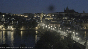 Město Praha - Pražský hrad, Karlův most, Vltava - 1.7.2025 v 03:45