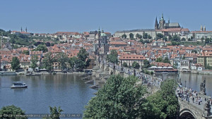 Město Praha - Pražský hrad, Karlův most, Vltava - 1.7.2025 v 12:45