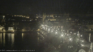 Město Praha - Pražský hrad, Karlův most, Vltava - 2.7.2025 v 00:45