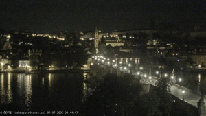 Město Praha - Pražský hrad, Karlův most, Vltava - 2.7.2025 v 02:45
