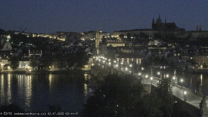 Město Praha - Pražský hrad, Karlův most, Vltava - 2.7.2025 v 03:45