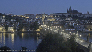 Město Praha - Pražský hrad, Karlův most, Vltava - 2.7.2025 v 04:00