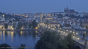 Město Praha - Pražský hrad, Karlův most, Vltava - 15.8.2025 v 05:15