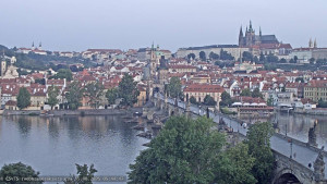 Město Praha - Pražský hrad, Karlův most, Vltava - 15.8.2025 v 05:45