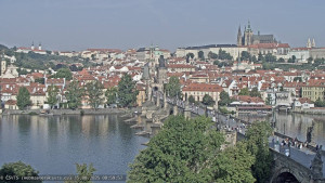 Město Praha - Pražský hrad, Karlův most, Vltava - 15.8.2025 v 09:00