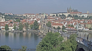 Město Praha - Pražský hrad, Karlův most, Vltava - 15.8.2025 v 09:15