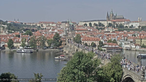 Město Praha - Pražský hrad, Karlův most, Vltava - 15.8.2025 v 11:45