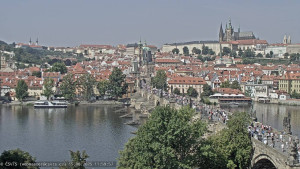 Město Praha - Pražský hrad, Karlův most, Vltava - 15.8.2025 v 12:00