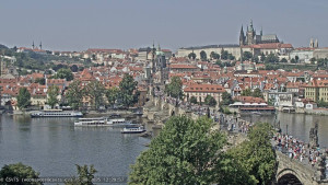 Město Praha - Pražský hrad, Karlův most, Vltava - 15.8.2025 v 12:30