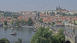 Město Praha - Pražský hrad, Karlův most, Vltava - 15.8.2025 v 13:15