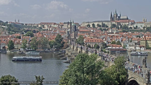 Město Praha - Pražský hrad, Karlův most, Vltava - 15.8.2025 v 13:45