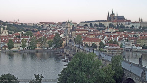 Město Praha - Pražský hrad, Karlův most, Vltava - 19.8.2025 v 06:00