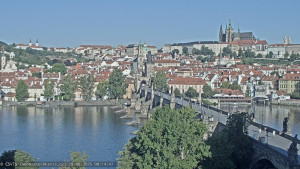 Město Praha - Pražský hrad, Karlův most, Vltava - 19.8.2025 v 08:15