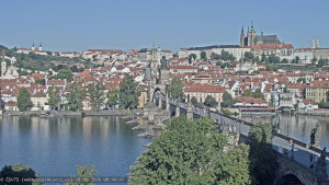 Město Praha - Pražský hrad, Karlův most, Vltava - 19.8.2025 v 08:45