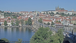 Město Praha - Pražský hrad, Karlův most, Vltava - 19.8.2025 v 09:15