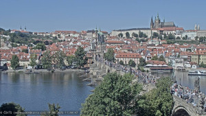 Město Praha - Pražský hrad, Karlův most, Vltava - 19.8.2025 v 11:45