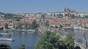 Město Praha - Pražský hrad, Karlův most, Vltava - 19.8.2025 v 12:15