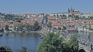 Město Praha - Pražský hrad, Karlův most, Vltava - 19.8.2025 v 12:45