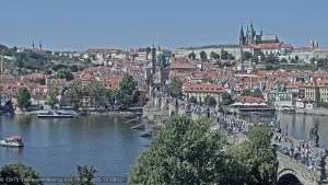 Město Praha - Pražský hrad, Karlův most, Vltava - 19.8.2025 v 13:00
