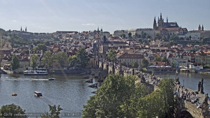 Město Praha - Pražský hrad, Karlův most, Vltava - 19.8.2025 v 17:00