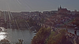 Město Praha - Pražský hrad, Karlův most, Vltava - 19.8.2025 v 18:15