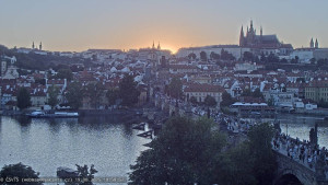 Město Praha - Pražský hrad, Karlův most, Vltava - 19.8.2025 v 20:00