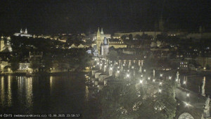 Město Praha - Pražský hrad, Karlův most, Vltava - 16.9.2025 v 00:00