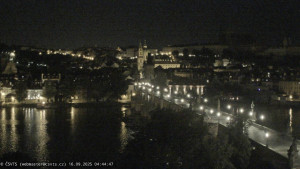 Město Praha - Pražský hrad, Karlův most, Vltava - 16.9.2025 v 04:45