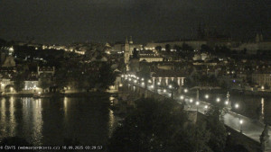 Město Praha - Pražský hrad, Karlův most, Vltava - 18.9.2025 v 03:30