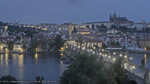 Město Praha - Pražský hrad, Karlův most, Vltava - 18.9.2025 v 06:15