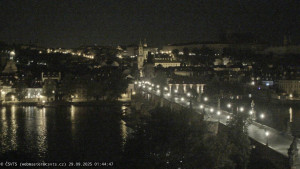 Město Praha - Pražský hrad, Karlův most, Vltava - 29.9.2025 v 01:45