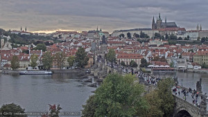 Město Praha - Pražský hrad, Karlův most, Vltava - 29.9.2025 v 18:00