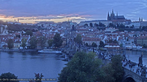 Město Praha - Pražský hrad, Karlův most, Vltava - 29.9.2025 v 18:45