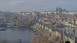 Město Praha - Pražský hrad, Karlův most, Vltava - 5.11.2025 v 12:45 Město Praha - Pražský hrad, Karlův most, Vltava - 5.11.2025 v 12:45